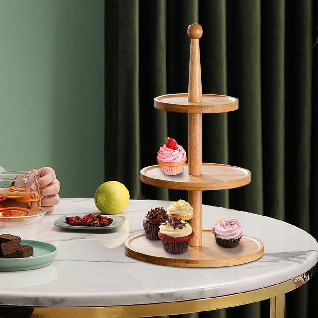 Cupcake Ständer Cup Cake Etagen Turm Holz Modern Servierplatte für Buffet Hochzeit
