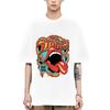 Men's Hip-hop Red Lip Print Short Sleeve New T-shirts Y2k Creativity High Quality Trend Retro Summer Street Fashion Casual Tops