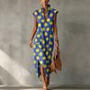 European and American Fashion Casual Polka Dot V-neck Loose Double Pocket Sleeveless Dress