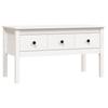 VidaXL Table basse Blanc 102x49x55 cm Bois massif de pin 820942