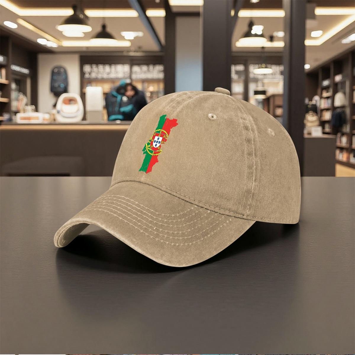 pc with Portugal Flag Portugal Flag Baseball Cap Trucker Cap Golf Cap Cotton Material Leisure Printing Adjustable Lightweight F 1pc