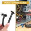 AA58 PCIE X1 Riser Cable Dual 90 Degree Right Angle PCIe 3.0 X1 to X1 Extension Cable 8Gbps PCI Express 1X Riser Card 20cm