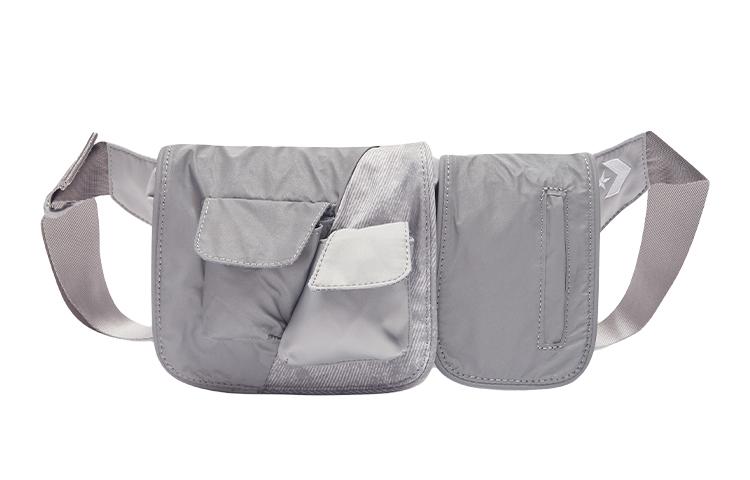 Converse FCW Nylon Fabric Crossbody Fanny Pack Regular Unisex Gray 10020821-A01