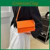 Trendy Street Style Small Square Bag In Black Orange Pink Khaki And Blue For Women