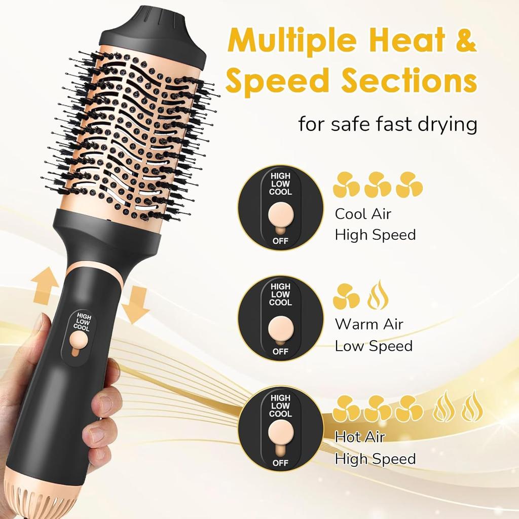 Hair Dryer Brush Blow Dryer Brush, Hot Air Brush In One With Oval Barrel, Hot Air Brush In One With Oval Barrel | Hair Dryer For Smooth, Professional
