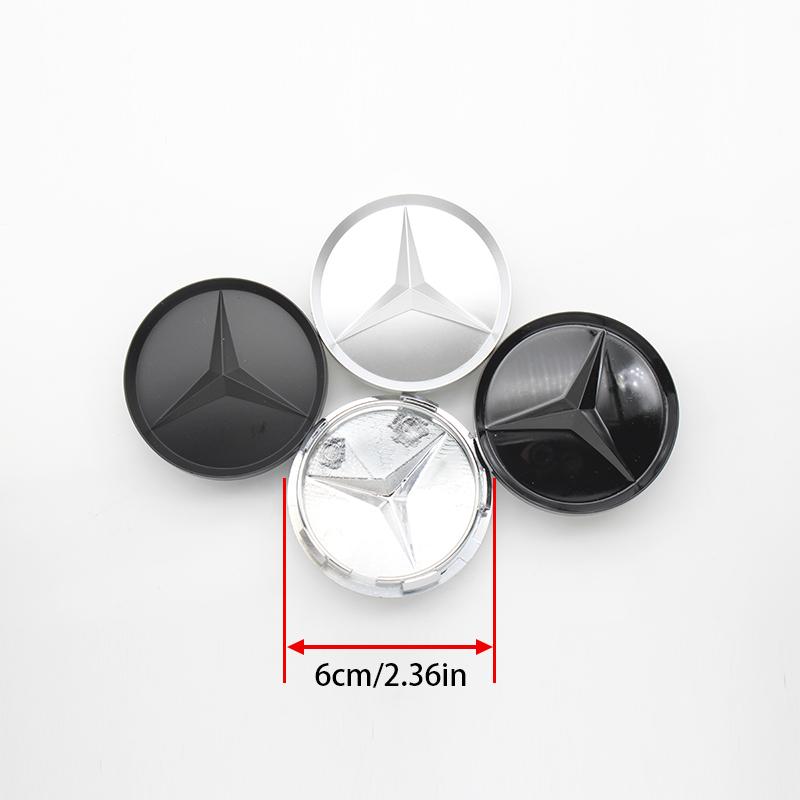 4Pcs 60mm 75mm Car Wheel Center Logo Badge Hub Cap For Mercedes Benz W211 W205 W213 W203 C218 A207 CLA CLS E Class Accessories