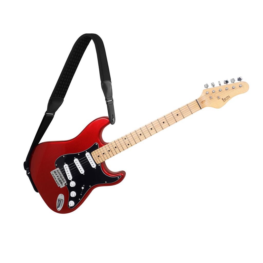 Adjustable Thickened Wide Guitar Bass Strap with Reinforced End Tabs and Secure Attachment Cord Suitable for Various String Instruments