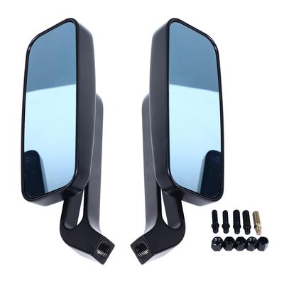 2 PIÈCES Rétroviseur de Moto Vintage Verre Bleu Rétroviseur de Recul Antichoc pour Motos