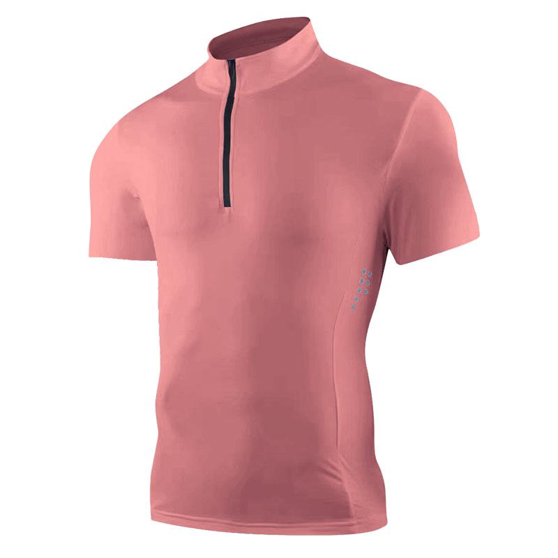 Men's Quick-Dry High Elastic Stand-Up Collar Fitness T-Shirt