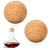 2pcs/set Practical Cork Ball Stoppers Easy to Use Soft Wood Ball Stoppers Convenient Ball Stoppers for Wine Bottles