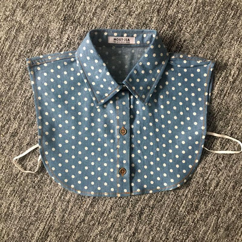 Plaid Fake Collar Shirt Children Print Collares Mujer Cotton Detachable Collar Choker Kids Boys Girls Removable Half Shirt