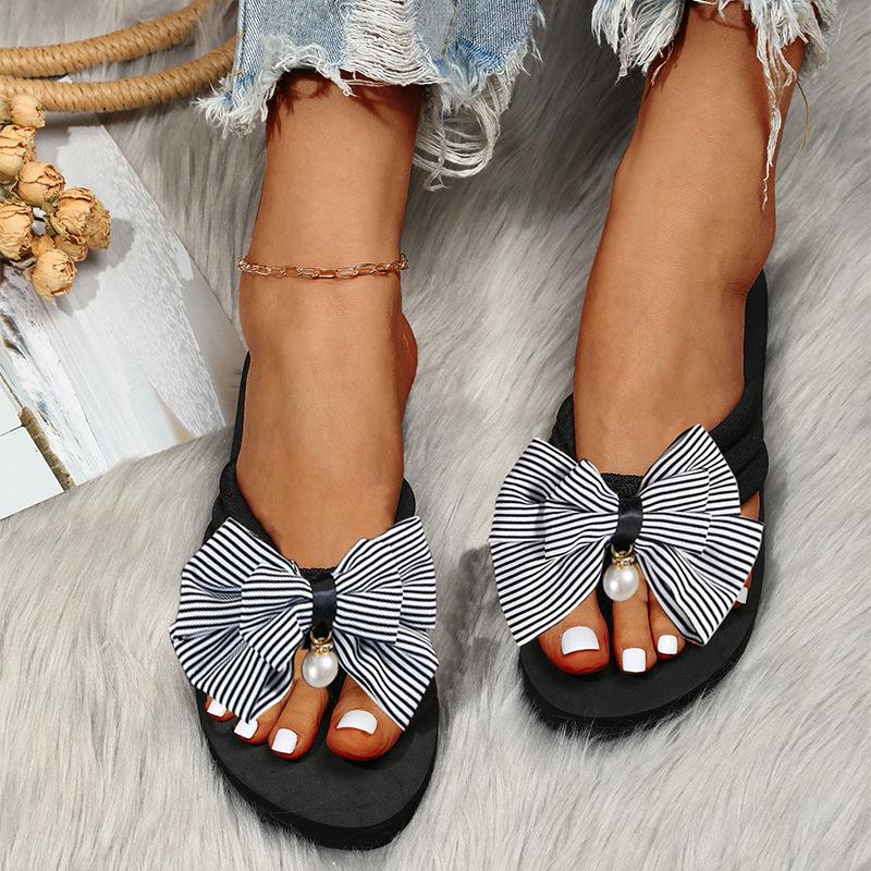 Summer New Fashion Women's Thick-Sole Bow Slippers