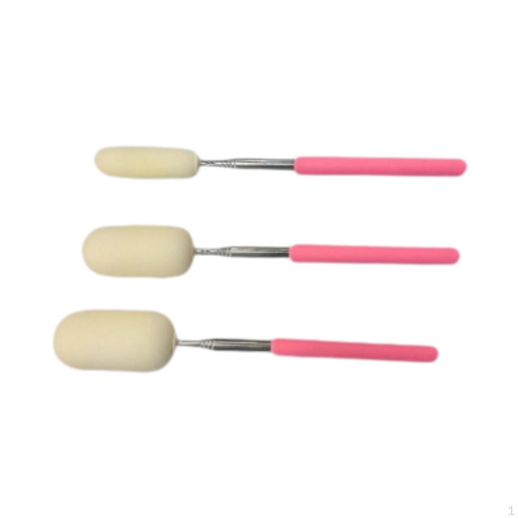 3 Pieces Telescoping Sponge Sticks Clay Throwing Tools Cleaning with AntiSlip Handle Supplies