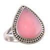 Natural Pink Opal Gemstone 925 Solid Sterling Silver Jewelry Ring Size 8 G0d08