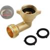 A25F-Secure Elbow Connection Brass 90 Degree Angle Connector For Garden Hose Solid Adjustable Interface Male To Female