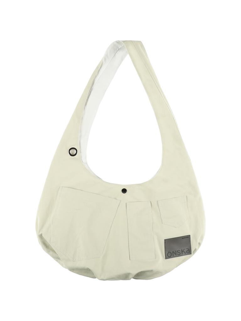 Onska Reversible Pocket Bag (Light Yellow & White)