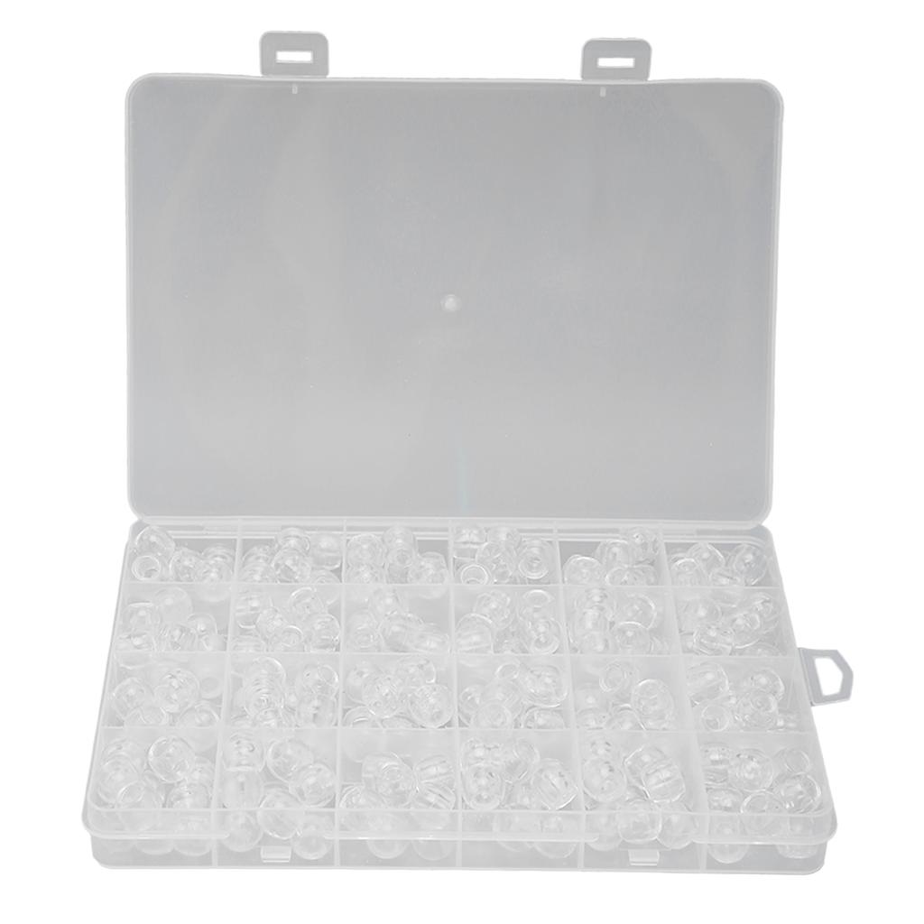 240PCS Beard Beads Transparent Plastic Viking Beard Hair Beads for Braids Ponytails Role Playing