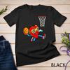 Valentines Day Kids Boys Men Heart Dunking Basketball T Shirt