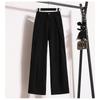 Dimanaf 2024 Plus Size New Long Pants Women Elastic Design Loose High Waist Vintage Solid Loose Casual Basic Trousers Fashion Wide Leg Pants 5XL