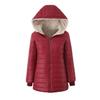 Autumn and Winter Mid-length Hooded Cotton-padded Jacket Women's Lamb Fleece Warm Cotton-padded Jacket Plus Fleece Jacket Top