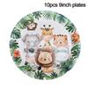 Jungle Birthday Party Decorations Animal Disposable Tableware Set Forest Woodland Safari Birthday Animals Theme Party Supplies