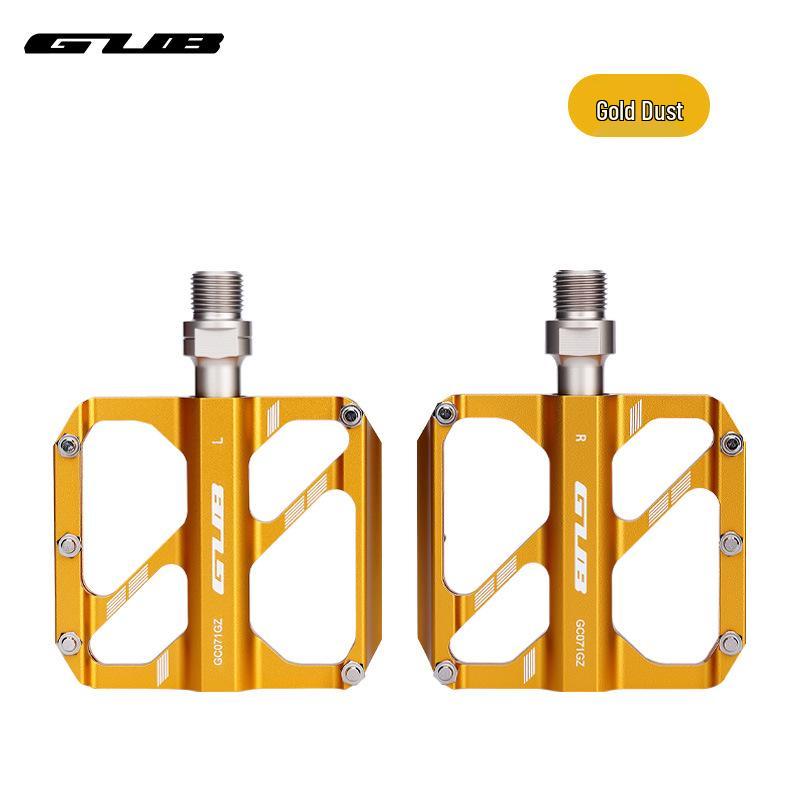 GUB GC-071 Folding Bicycle Pedals, Mountain/Road Bike, CNC Aluminum, 3 Bearings, Anti-slip.