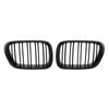 1 Pair Car Glossy Black Double Line Front Bumper Kidney Grill Grille For BMW E53 X5 1999 2000 2001 2002 2003 Car
