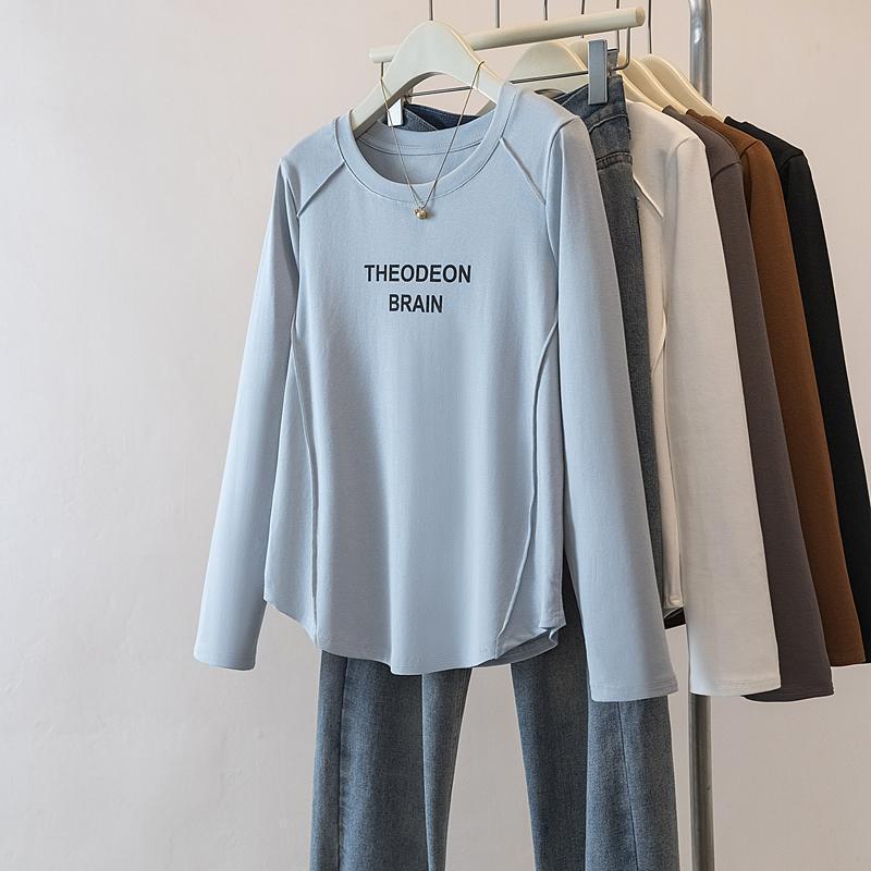 

Plus Size Women s Long Sleeve Printed Slimming T-shirt - Spring/Autumn 2025 3XL (Recommended Weight: 150-170 lbs)