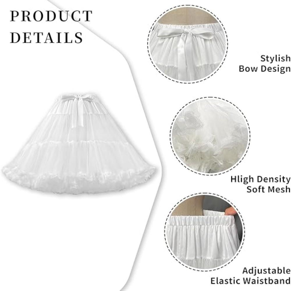 Lolita White Crinoline Skirt Fluffy Girls Petticoat Crinoline  Dress Accessories