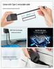 65W Dual Port PD Charger with Retractable Type-C Cable for Fast Charging (A+C)