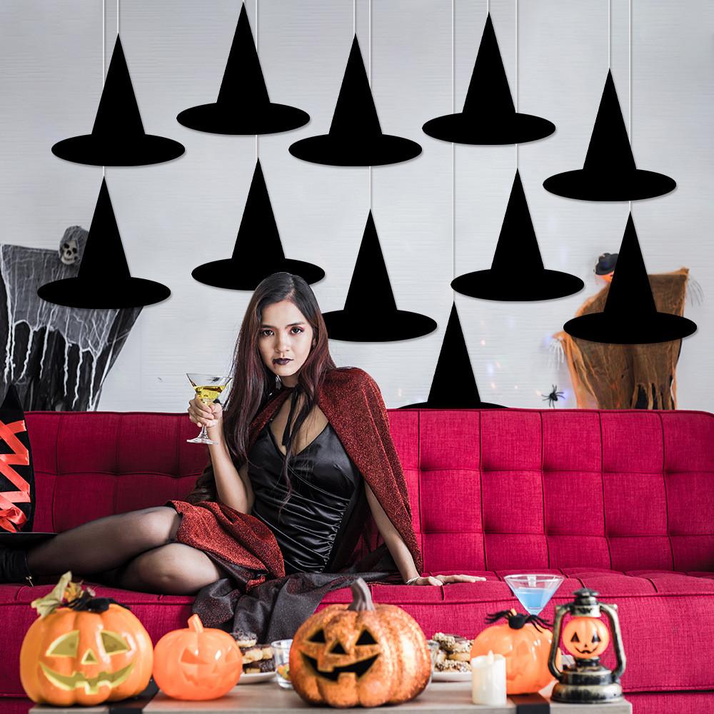 Party Creative Halloween Witch Hat Paper Pendant Party Scene Prop Decoration
