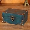 Box Jewelry Wooden With Lock Vintage Desktop Organizer For Home Decor Office