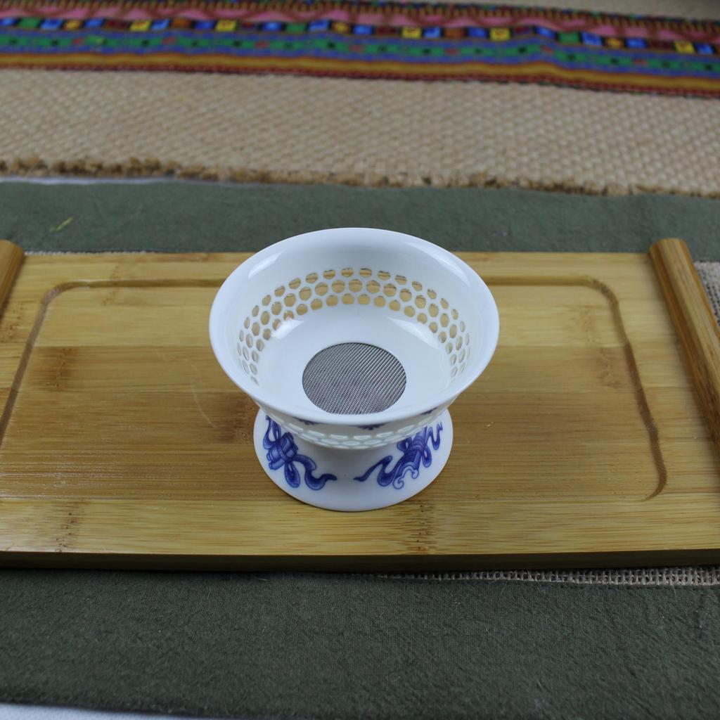 Exquisite 10-Piece Honeycomb Ceramic Kung Fu Tea Set with Teapot, Gaiwan, and Cups In a Gift Box.