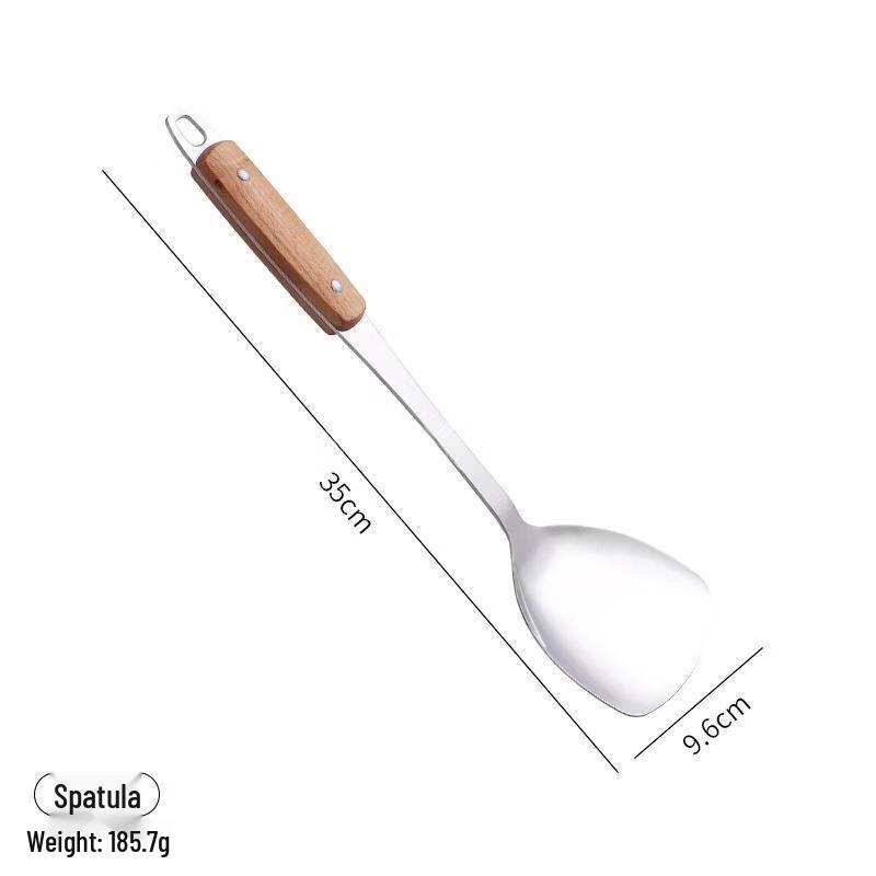 Non-Magnetic Stainless Steel Spatula and Large Slotted Spoon Set
