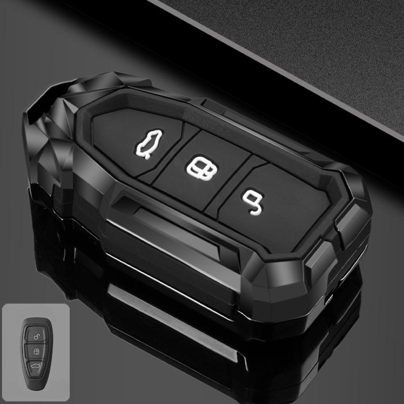 Zinc Alloy Car Key Case For Ford Kuga Focus Mk3 Mk4 Mondeo Fiesta Titanium Ecosport Transit Mk8 Key Cover Remote Accessories