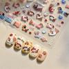 Tomoni 3D Embossed Nail Stickers: Sausage Puppy Japanese Stationery for Kids