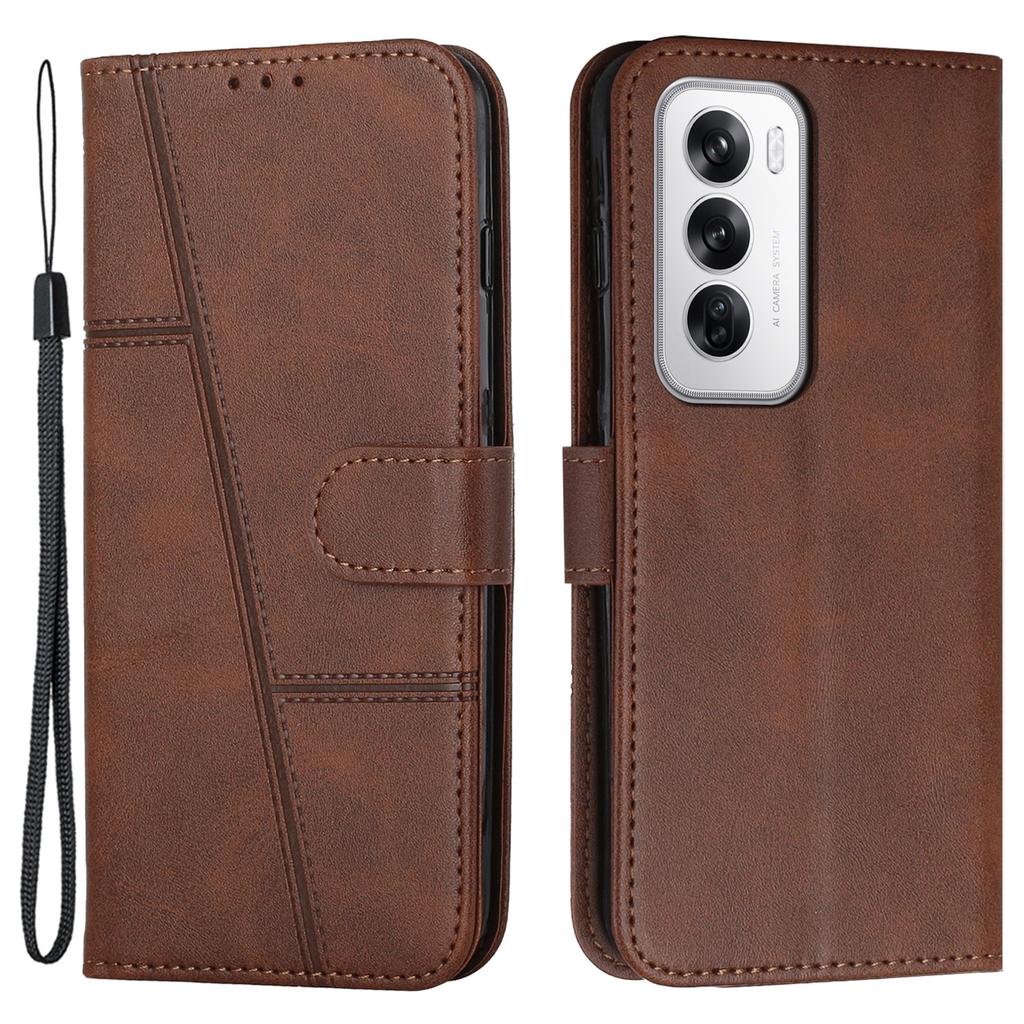 For Oppo Reno12 5G (Global) Case Anti-Scratch PU Leather Phone Stand Cover Wallet