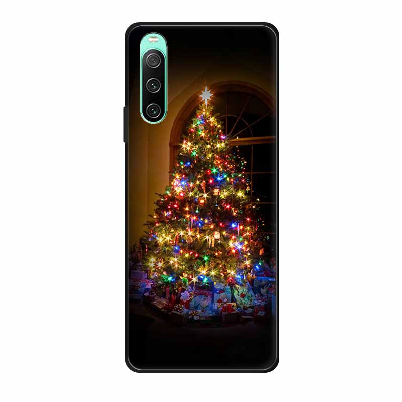 Christmas Phone Cases For Sony Xperia 10 IV Cases Soft TPU Silicone Santa Santa Claus Covers For Xperia 10 IV Cover Bumper Funda