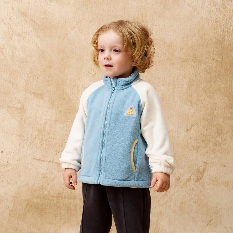 TONGTAI Baby Fleece Stand-up Collar Cardigan 80cm