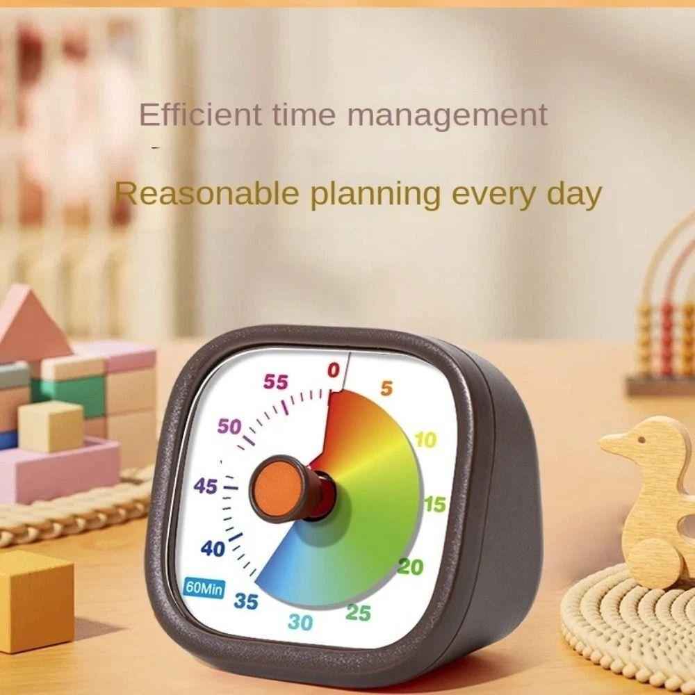 Multifunction 60 Minutes Visual Timer Silent Durable Classroom Timer Plastic Study Tool Study Time Manager Kitchen Cooking