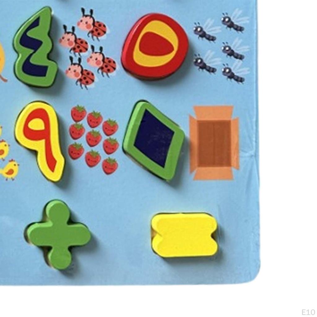 Alphabet Learning Board for Kids with Wooden Pieces