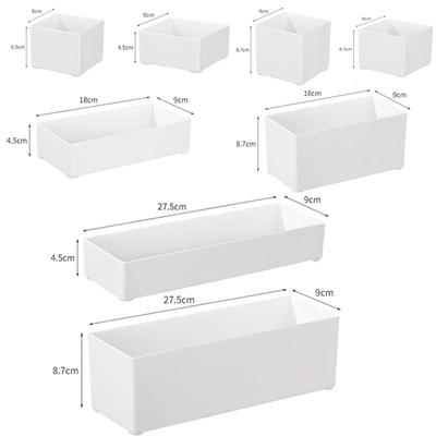 Kitchen Drawer Storage Box with Built-in Compartment Dividers for Cutlery, Stationery, and Cosmetics