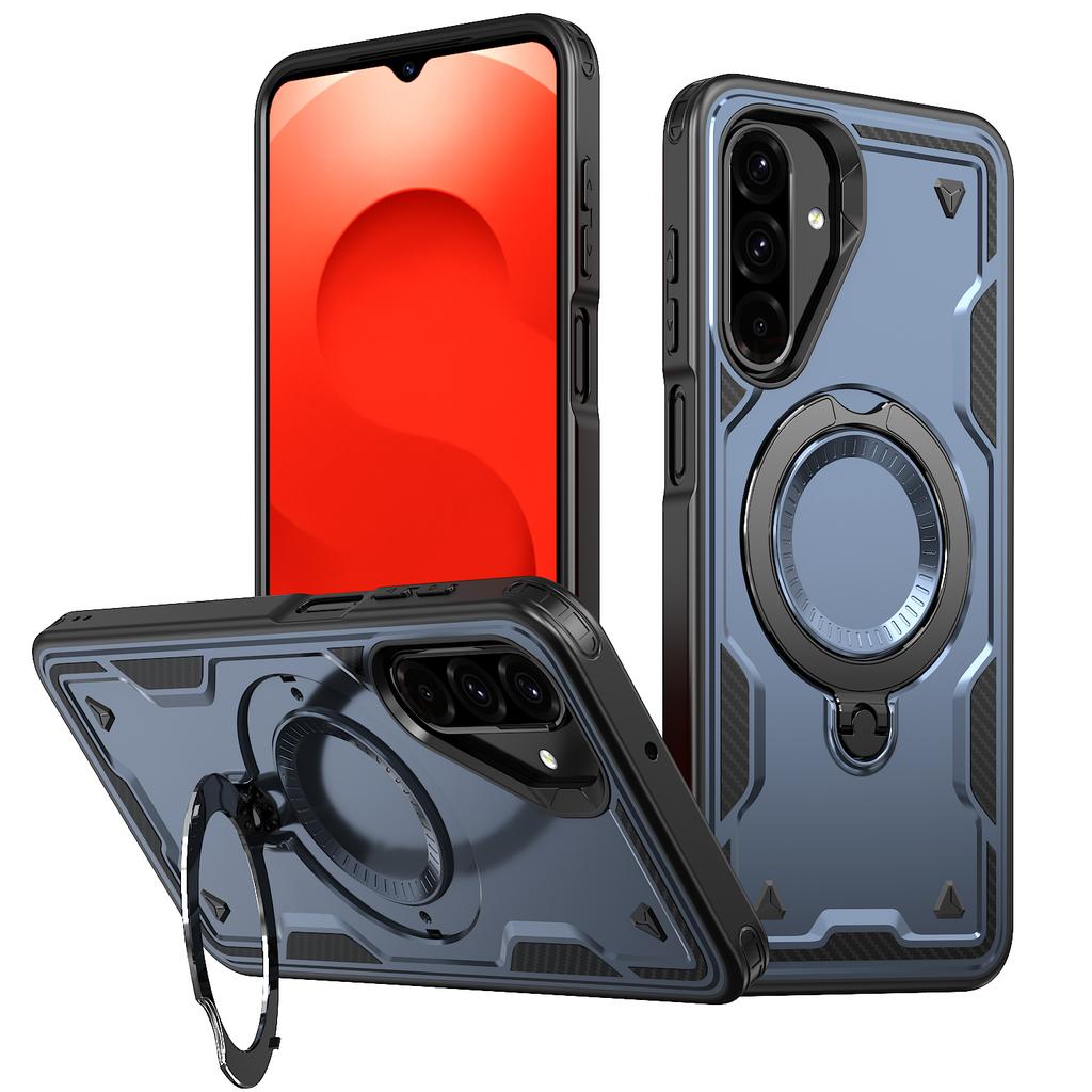 For Samsung Galaxy S25 FE Magnetic Case Military Protection PC + TPU Kickstand Phone Cover