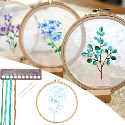 Nähzubehör Nadel Faden Blume Stickerei Kreuzstich-Set Nadelmalerei Stickrahmen