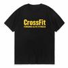 T-shirt Stampata con Lettere Crossfit Unisex Estiva Cotone Casual Larga Comoda Sportiva Girocollo Manica Corta