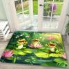 1Pcs Anti Fatigue Kitchen Rugs,  Frogs  Print Waterproof Non-Slip Thick Cushioned Kitchen Mat Heavy Duty Comfort Standing Mat for Kitchen