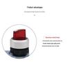 2-Speed Illuminated Knob Switch, Waterproof & Dustproof, IP65, Copper Parts, Silver Contacts, 22MM, Model: LA155B-11XD