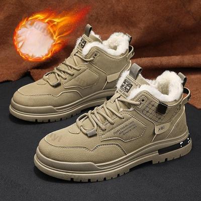 Stivali Invernali da Uomo 2025 Nuovi Peluche Casual Tendenza Moda Caldi Stivali da Neve Impermeabili Confortevoli Caldi Stivaletti alla Caviglia Botas Para Hombre