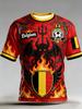 3D Digitaler Fußball-Print Familien-Passendes T-Shirt, Bequemes Atmungsaktives Kurzarm-Freizeit-Oberteil