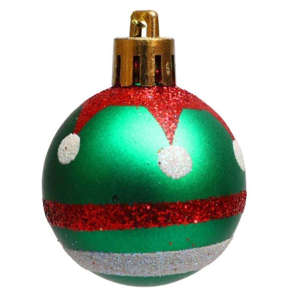 12Pcs 4cm Christmas Ball Set Painted Xmas Ornament Ball Creative Xmas Tree Hanging Pendant
